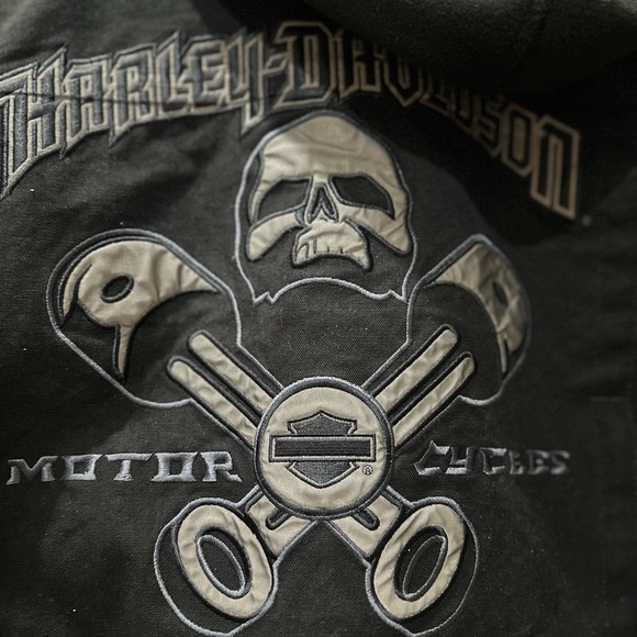 Harley Davidson Mens Hooded Waxed Riding Jacket - Picture 6 of 6